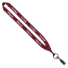 3/4" Polyester Lanyard with Metal Crimp & Bulldog Clip Burgundy