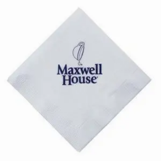 Picture of 5" X 5" White 3-Ply Beverage Napkins