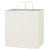 Picture of Kraft Paper White Shopping Bag - 14" x 15"