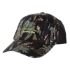 Custom Logo Camouflage Cap with Safety Orange Sandwich Bill Smoke Camo