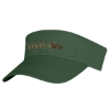 Custom Logo Cotton Twill Visor - Embroidered Forest Green