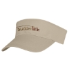 Custom Logo Cotton Twill Visor - Embroidered Khaki