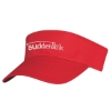 Custom Logo Cotton Twill Visor - Embroidered Red