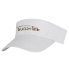 Custom Logo Cotton Twill Visor - Embroidered White