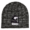 Custom Logo Knit Heathered Beanie Cap Black