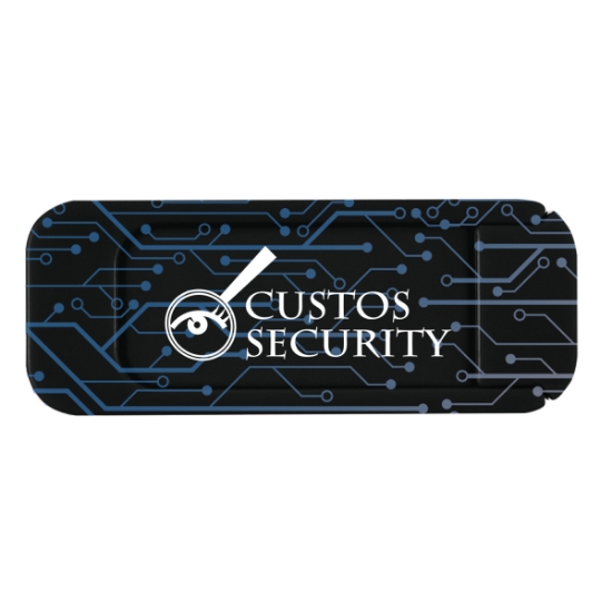 Custom Logo Security Webcam Cover - Full Color Black