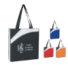 Custom Logo Non-Woven Conference Tote Bag Royal Blue With Black