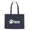 Custom Logo Non-Woven Shopper Tote with Hook and Loop Closure Navy Blue