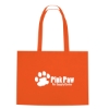 Custom Logo Non-Woven Shopper Tote with Hook and Loop Closure Orange