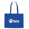 Custom Logo Non-Woven Shopper Tote with Hook and Loop Closure Royal Blue