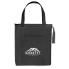 Custom Logo Non-Woven Insulated Shopper Tote Bag Black