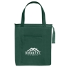 Custom Logo Non-Woven Insulated Shopper Tote Bag Forest Green