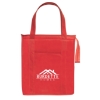 Custom Logo Non-Woven Insulated Shopper Tote Bag Red