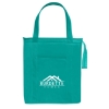 Custom Logo Non-Woven Insulated Shopper Tote Bag Teal