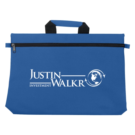 Custom Logo Document Bag Royal Blue