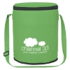 Custom Logo Non-Woven Round Kooler Bag Lime