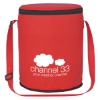 Custom Logo Non-Woven Round Kooler Bag Red