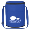 Custom Logo Non-Woven Round Kooler Bag Royal Blue