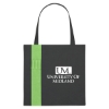 Custom Logo Non-Woven Colony Tote - Silk Screen Black With Lime