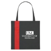 Custom Logo Non-Woven Colony Tote - Silk Screen Black With Red