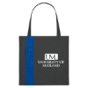 Custom Logo Non-Woven Colony Tote - Silk Screen Black With Royal