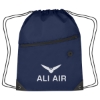 Custom Logo Hit Sports Pack with Front Zipper Navy Blue