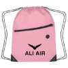 Custom Logo Hit Sports Pack with Front Zipper Pink