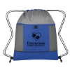 Custom Logo Honeycomb Ripstop Drawstring Bag Royal Blue With Gray