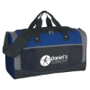 Custom Logo Quest Duffel Bag - Embroidered Royal Blue With Black