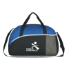 Custom Logo Executive Suite Duffel Bag - Silk Screen Black With Royal