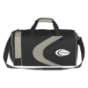 Custom Logo Sports Duffel Bag - Embroidered Gray With Black