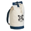 Custom Logo Heavy Canvas Cotton Boat Tote Natural Blue