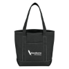 Custom Logo Small Cotton Canvas Yacht Tote Black