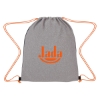 Custom Logo Jersey Drawstring Sports Pack Gray With Orange