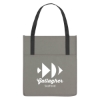 Custom Logo Non-Woven Shopper's Pocket Tote Bag Gray