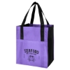 Custom Logo Non-Woven Shopper's Pocket Tote Bag Purple