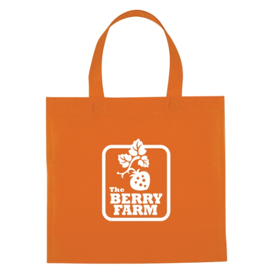 Custom Logo Non-Woven Mini Brochure Tote Bag Orange