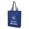 Custom Logo Tall Matte Laminated Non-Woven Shopper Tote Royal Blue