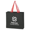 Custom Logo Tote Bag Non-Woven Black With Red