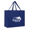 Custom Logo Heat Sealed Non-Woven Grande Tote Bag Navy Blue