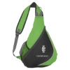 Custom Logo Color Splash Sling Backpack Lime With Black