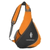 Custom Logo Color Splash Sling Backpack Orange With Black