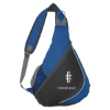 Custom Logo Color Splash Sling Backpack Royal Blue With Black