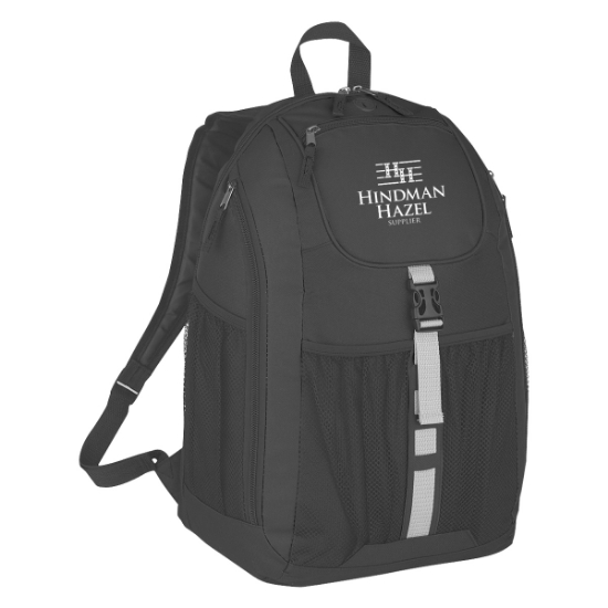 Custom Logo Deluxe Backpack Black