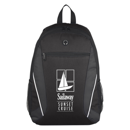 Custom Logo Homerun Backpack - Embroidered Black