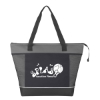 Custom Logo Mega Shopping Kooler Tote - Silk Screen Black With Gray