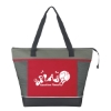 Custom Logo Mega Shopping Kooler Tote - Silk Screen Red With Gray