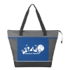 Custom Logo Mega Shopping Kooler Tote - Silk Screen Royal Blue With Gray