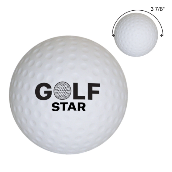 Custom Logo Golf Ball Sport Stress Reliever White