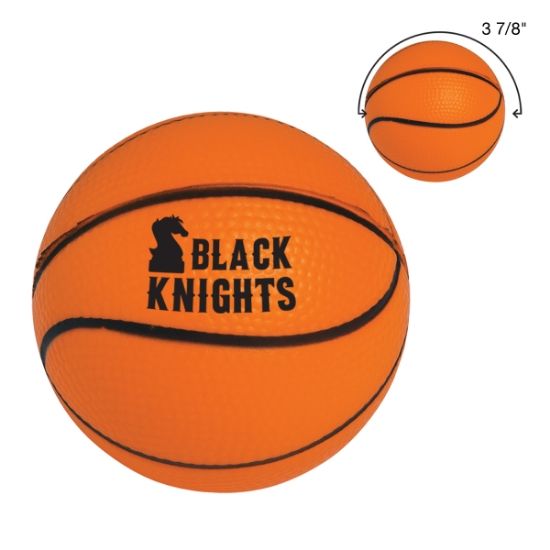 Custom Logo Basketball Sport Stress Reliever Brown